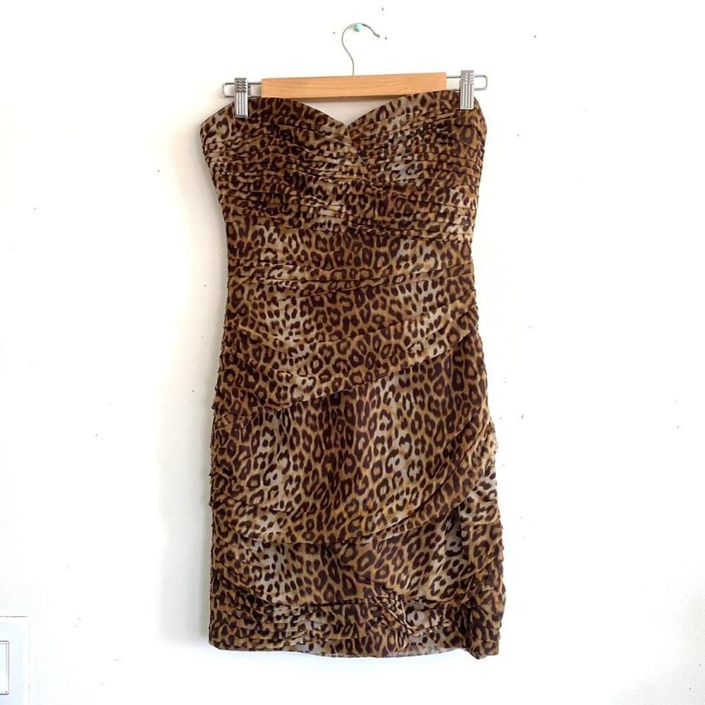 BCBGMaxAzria Leopard Print Mini Dress